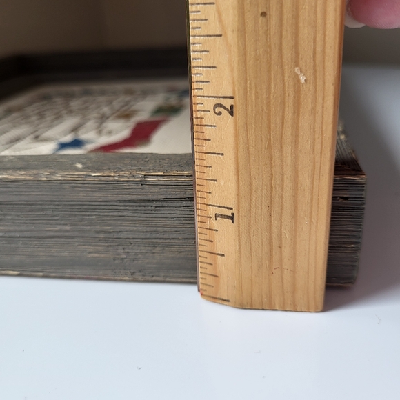 Handmade Primitive Christmas Theme Cross Stitch Sampler - Picture 15 of 15